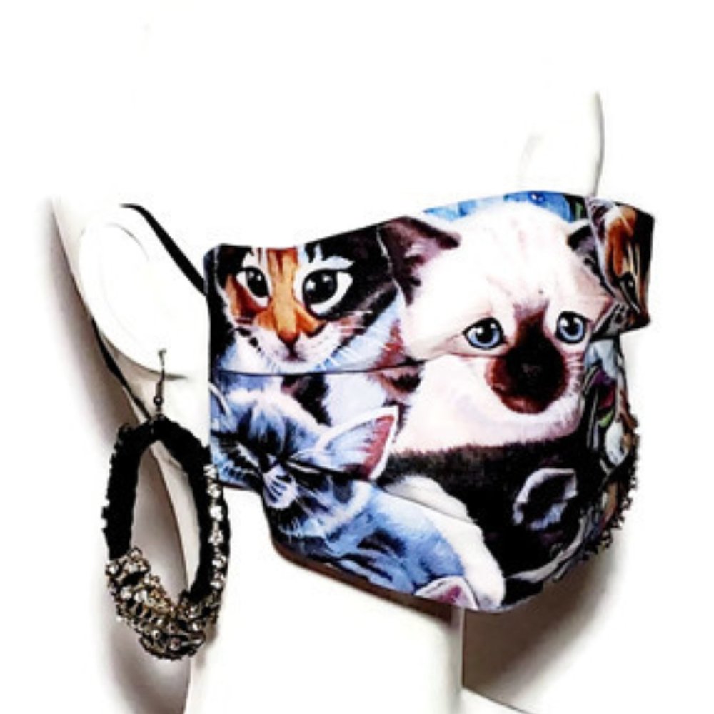 Kitty Cats Handmade Face Mask, Reuse & Wash